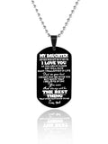 KEYCHAIN - TO MY DAUGHTER