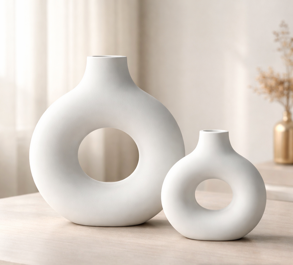 Cement flower vase