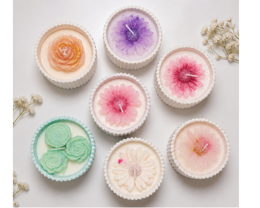 Flower candle cup