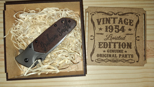 BOX - with custom engraved knife
