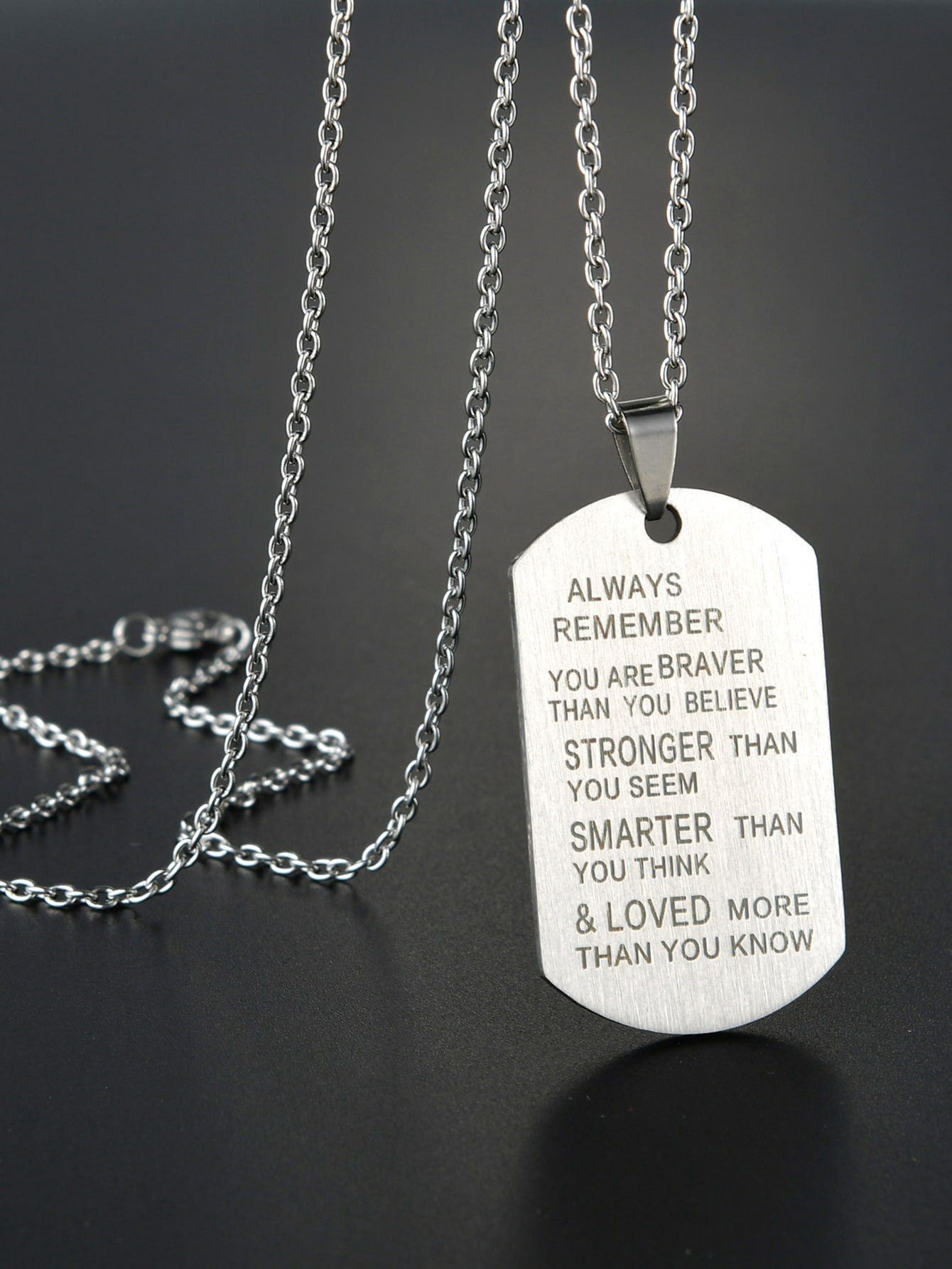 NECKLACE - Always remember tag- Unisex