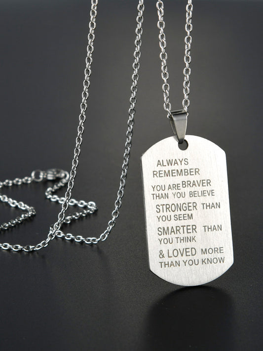 NECKLACE - Always remember tag- Unisex