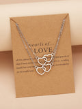 NECKLACE - X2 double matching heart