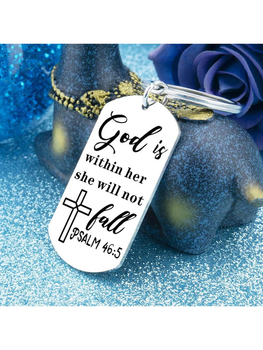 KEY CHAINS - GOD IS WITH HER