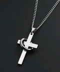 NECKLACE - Cross with ring