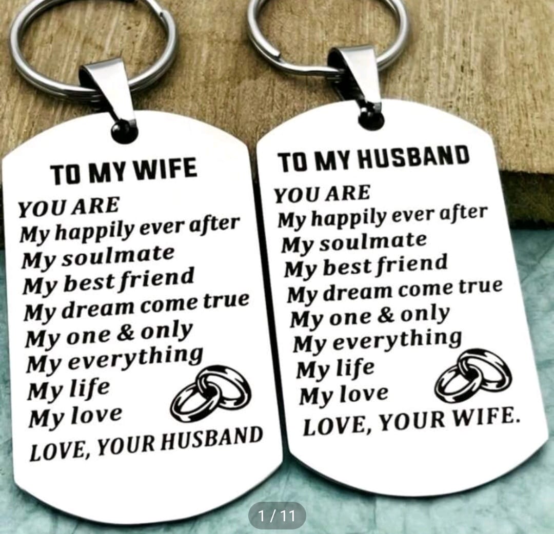 TO MY WIFE/ HUSBAND KEYRINGS
