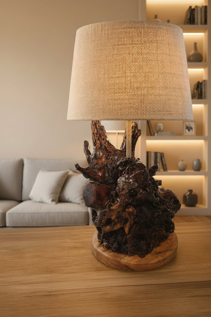 Natural elegance wood lamp