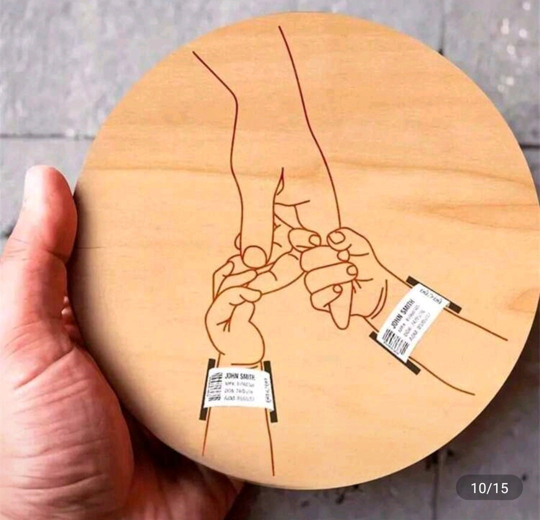 Baby Gift: Baby Hospital Band display