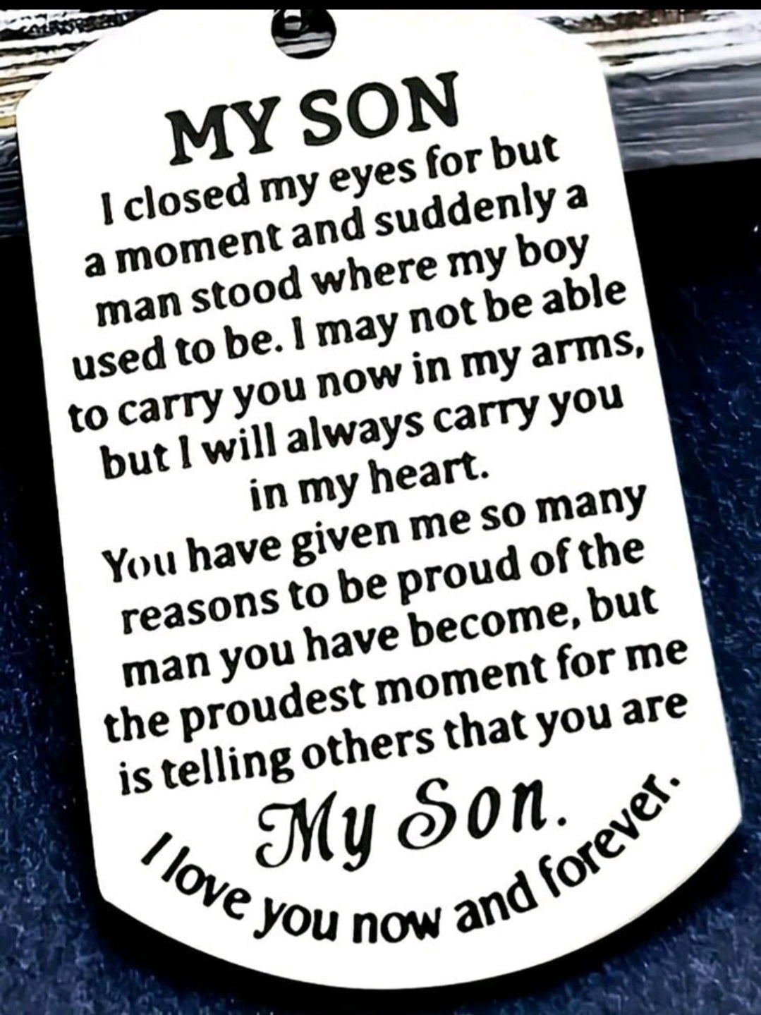 KEYCHAINS - TO MY SON