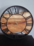 CLOCK - BLACK WOOD WALL CLOCK