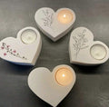 GIFT - HEART CEMENT CANDLE HOLDER