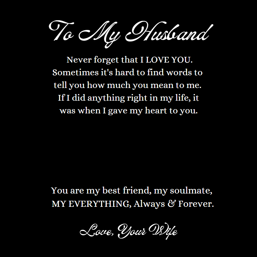 BRACELET - TO  MY HUSBAND
