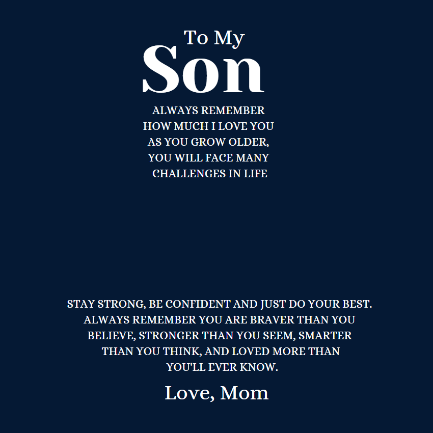 BRACELET - TO MY SON