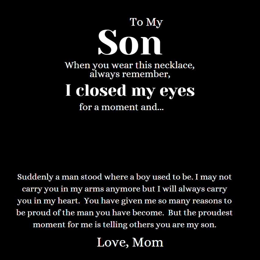 BRACELET - TO MY SON